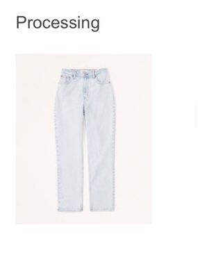 Abercrombie & Fitch Curve Love Ultra High Rise straight jeans